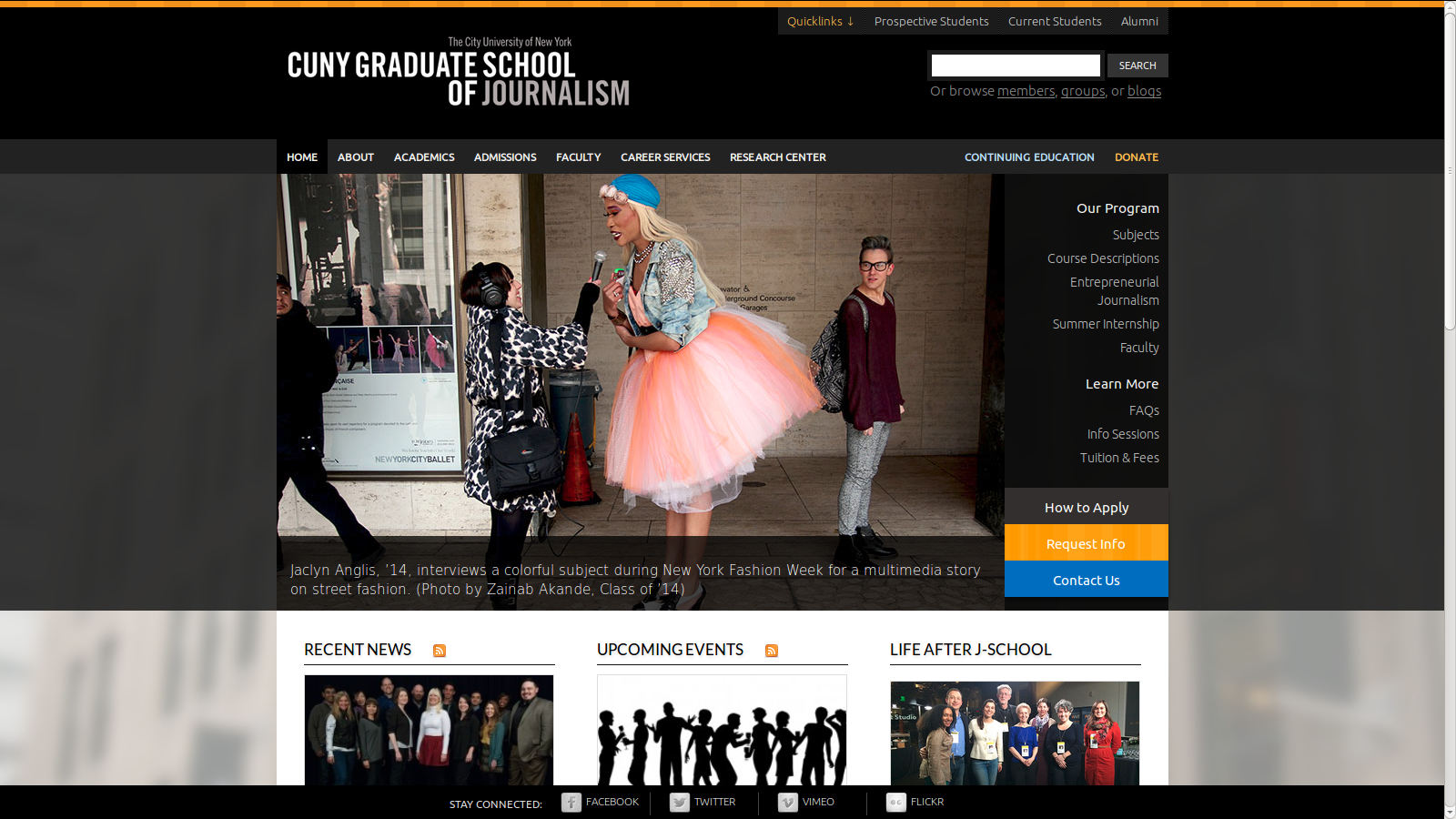 CUNY Graduate School of Journalism homepage